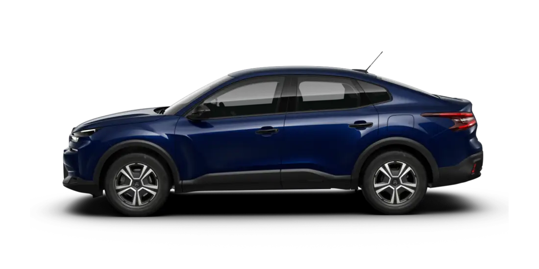 C4 X — 100% elettrica — profilo laterale, Eclipse Blue